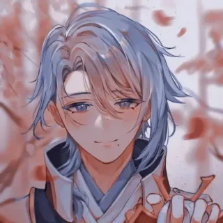 ✨ Kamisato Ayato Genshin Impact Anime, Spiel, Genshin Impact, Kamisato Ayato, Charakter whatsapp sticker
