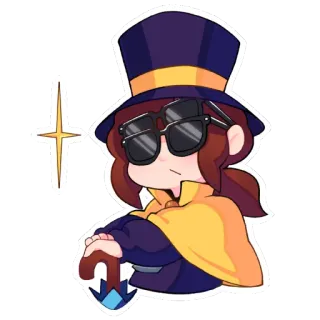 😎 Hat Kid A Hat in Time Hat Kid, A Hat in Time, Videojuego, Sticker, Personaje, Dibujo animado telegram sticker