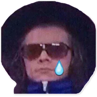 😢 personne, pleurer, lunettes de soleil, tristesse, larme telegram sticker