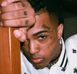 😕 XXXTentacion Alone rappeur, musique, portrait, tatouage visage telegram sticker