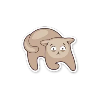 😜 gatto, animale, carino, divertente, adesivo, cartone animato telegram sticker