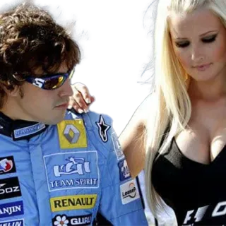 😍 Fernando Alonso course, formule 1, fernando alonso, renault, blonde whatsapp sticker