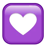 💟 heart, love, emoji, affection, purple, symbol telegram sticker