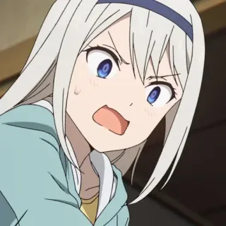 🤯 anime, cartoon, verrast, meisje, manga, schattig whatsapp sticker