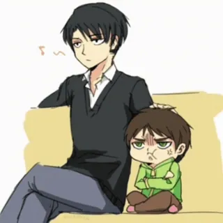 😤 Eren Yeager Attack on Titan eren yeager, anime, manga, levi, ataque a los titanes telegram sticker