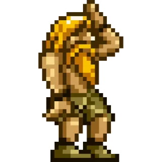 👋 Pixel art, Videogioco, Personaggio, Retro, Muscolo, Soldato telegram sticker