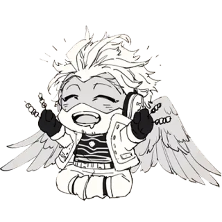 😂 Hawks My Hero Academia anime, manga, hawks, wings, hero whatsapp sticker