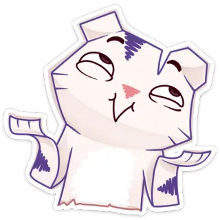 🤷 Katze, Tier, süß, verwirrt, Achselzucken, Frage, Cartoon telegram sticker
