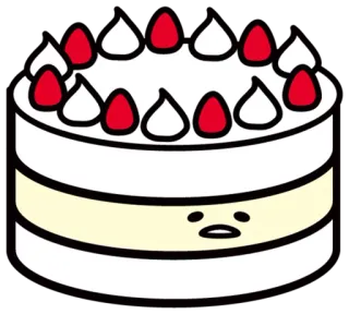 🎂 Gudetama торт, Gudetama, еда, десерт, милый, персонаж telegram sticker