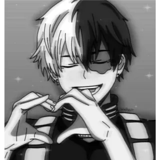 ❤ Shoto Todoroki My Hero Academia anime, manga, Shoto Todoroki, My Hero Academia, fanart telegram sticker