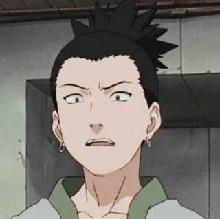 🎼 Shikamaru Nara Naruto anime, dibujos animados, personaje, Shikamaru Nara, Naruto, expresión facial whatsapp sticker