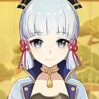 ❄️ Kamisato Ayaka Genshin Impact Anime, Video game, Potret, Lucu, Karakter, Perempuan telegram sticker