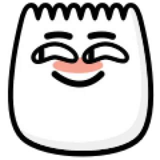 🤔 dibujo animado, expresión facial, feliz, lindo, emoji telegram sticker