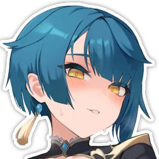 ☺️ Xingqiu Genshin Impact Аниме, Син Цю, Genshin Impact, Видеоигра, Аниме персонаж telegram sticker