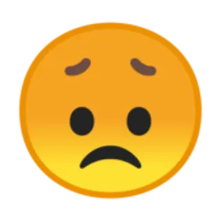 😞 emoji, sad, face, feeling, emotion telegram sticker