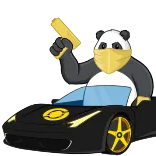 🔫 팬더, 운전, 자동차, 럭셔리, 만화 telegram sticker