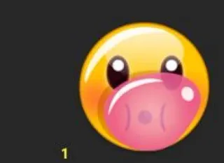 😮‍💨 1 Emoji, Visage, Dessin animé, Sticker, Jaune, Rose whatsapp sticker