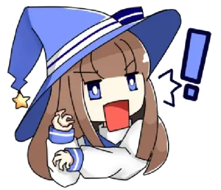 ❗️ Anime, Chibi, Desenho animado, Bruxa, Fofo, Bravo telegram sticker