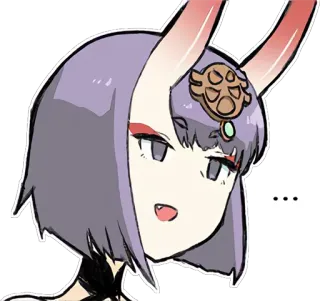 😐 ... Anime, Manga, Mignon, Cornes, Démon telegram sticker