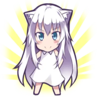 ✨ Anime, Chibi, Niedlich, Katzenohren, Kawaii telegram sticker