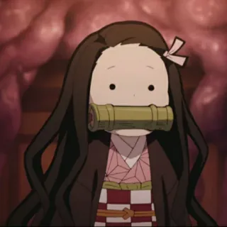 😐 Nezuko Kamado Demon Slayer anime, nezuko, demon slayer, cute, manga, cartoon telegram sticker