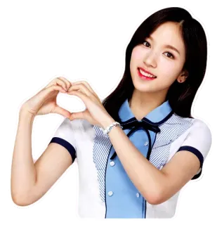 ❤️ wanita, senyum, hati, pose, gadis telegram sticker