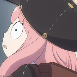 🍥 Anya Forger Spy x Family anime, spy x family, anya forger, drôle, choqué, surprise, réaction telegram sticker