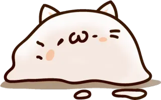 😵 kucing, blob, lucu, kawaii, binatang, kartun, stiker telegram sticker