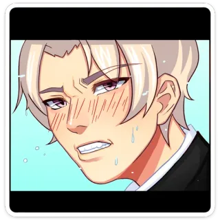 🥵 Anime, Manga, Sudor, Sonrojo, Preocupado telegram sticker