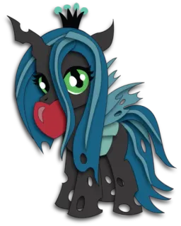 😍 Queen Chrysalis My Little Pony Rainha Chrysalis, My Little Pony, Desenho animado, Changeling, Personagem, Fan art, Animação whatsapp sticker