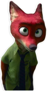 😑 Nick Wilde Zootopia fox, cartoon, animal, disney, zootopia, nick wilde, animation telegram sticker