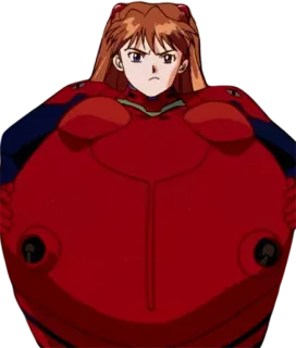 😀 Asuka Langley Soryu Neon Genesis Evangelion anime, character, red suit, Asuka, Evangelion, mecha, manga telegram sticker