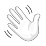 👋 Hand, Geste, Handfläche, Winken, Gruß telegram sticker
