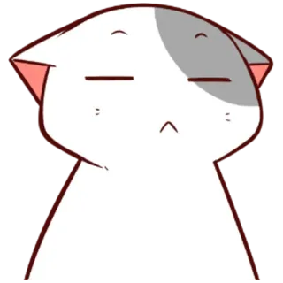 🤔 gato, pegatina, lindo, dibujos animados, animal, adormilado telegram sticker
