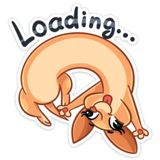 🙃 Loading... anjing, hewan, memuat, lucu, kocak telegram sticker