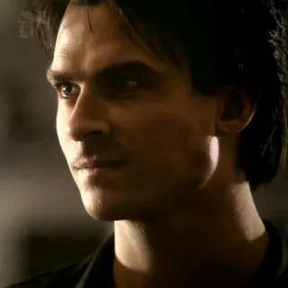 🍸 Damon Salvatore The Vampire Diaries Ian Somerhalder, Vampier, TV Serie, Bovennatuurlijk, Drama telegram sticker