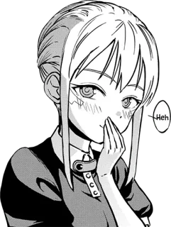 😊 Heh Аниме, Девушка, Мультфильм, Манга telegram sticker