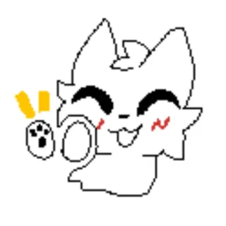 😄 gatto, carino, animale, cartone animato, kawaii telegram sticker