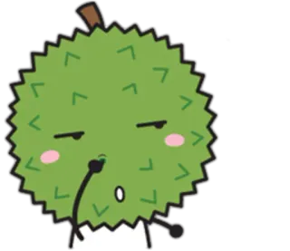 🖕 Durian, Owoc, Kreskówka, Jedzenie, Słodki telegram sticker