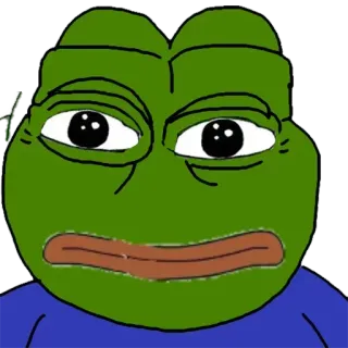 🌈 Pepe the Frog pepe, rana, meme, meme di internet, triste, espressione whatsapp sticker