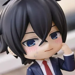😳 Anime, Mangá, Chibi, Figura, Fofo, Expressão, Triste whatsapp sticker
