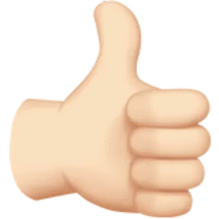 👍 thumbs up, approval, agreement, gesture, hand, like telegram sticker