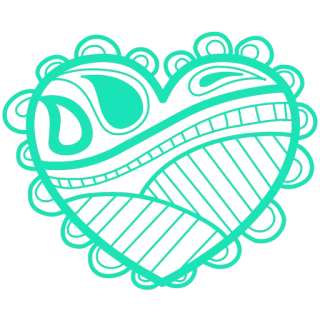 💙 corazón, turquesa, pegatina, diseño, amor whatsapp sticker