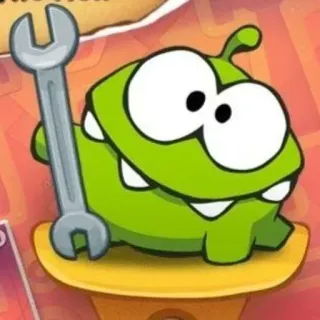 🙂 Om Nom Cut the Rope Om Nom, Cut the Rope, monstre vert, dessin animé, personnage de jeu, clé à molette, mignon whatsapp sticker