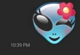 😮‍💨 Alien, Fleur, Mignon, Emoji, Visage, Dessin animé whatsapp sticker