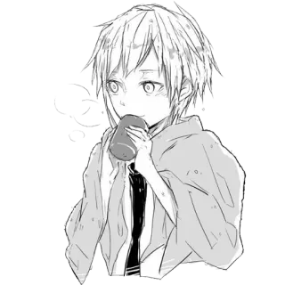 🍵 Anime, Trinken, Manga, Süß, Aufkleber telegram sticker
