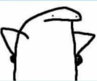 👀 stick figure, meme, drawing, minimalist, cartoon telegram sticker