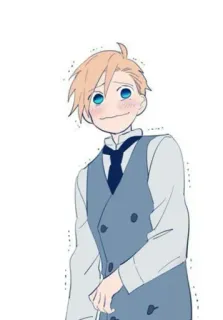 ❇️ anime, manga, character, blonde, blue eyes, cute, illustration telegram sticker