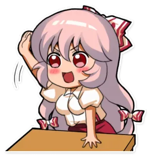 😙 Аниме девушка, Чиби, Мультфильм, Каваий, Милый, Персонаж, Наклейка telegram sticker