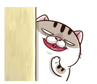 😃 고양이, 스티커, 만화, 동물, 귀여운, 행복한 telegram sticker